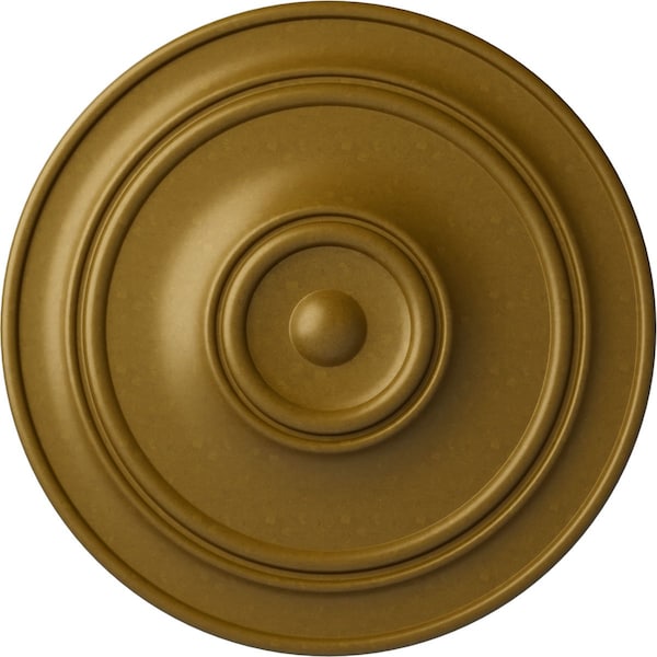 Ekena Millwork Small Classic Ceiling Medallion (Fits Canopies up to 10"), Hand-Painted Gold, 40 1/4"OD x 3 1/8"P CM40CLGLS - main